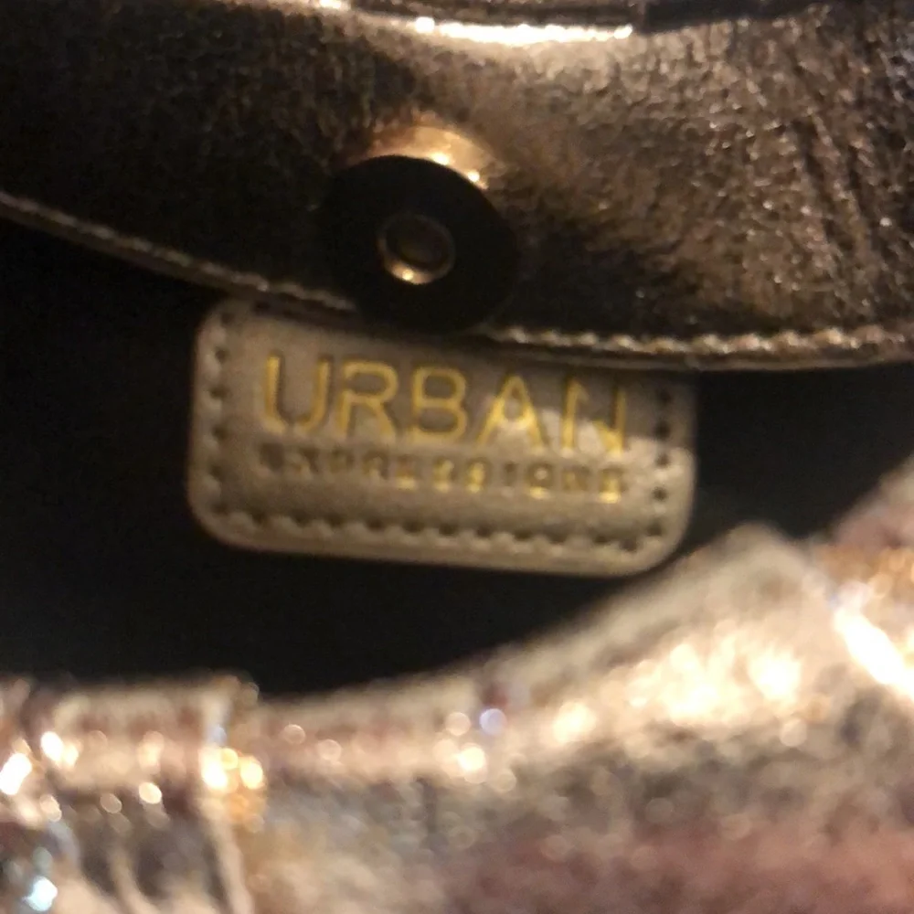Metallic Gold Handbag Clutch Crossbody Shoulder Evening Bag Urban Expressions